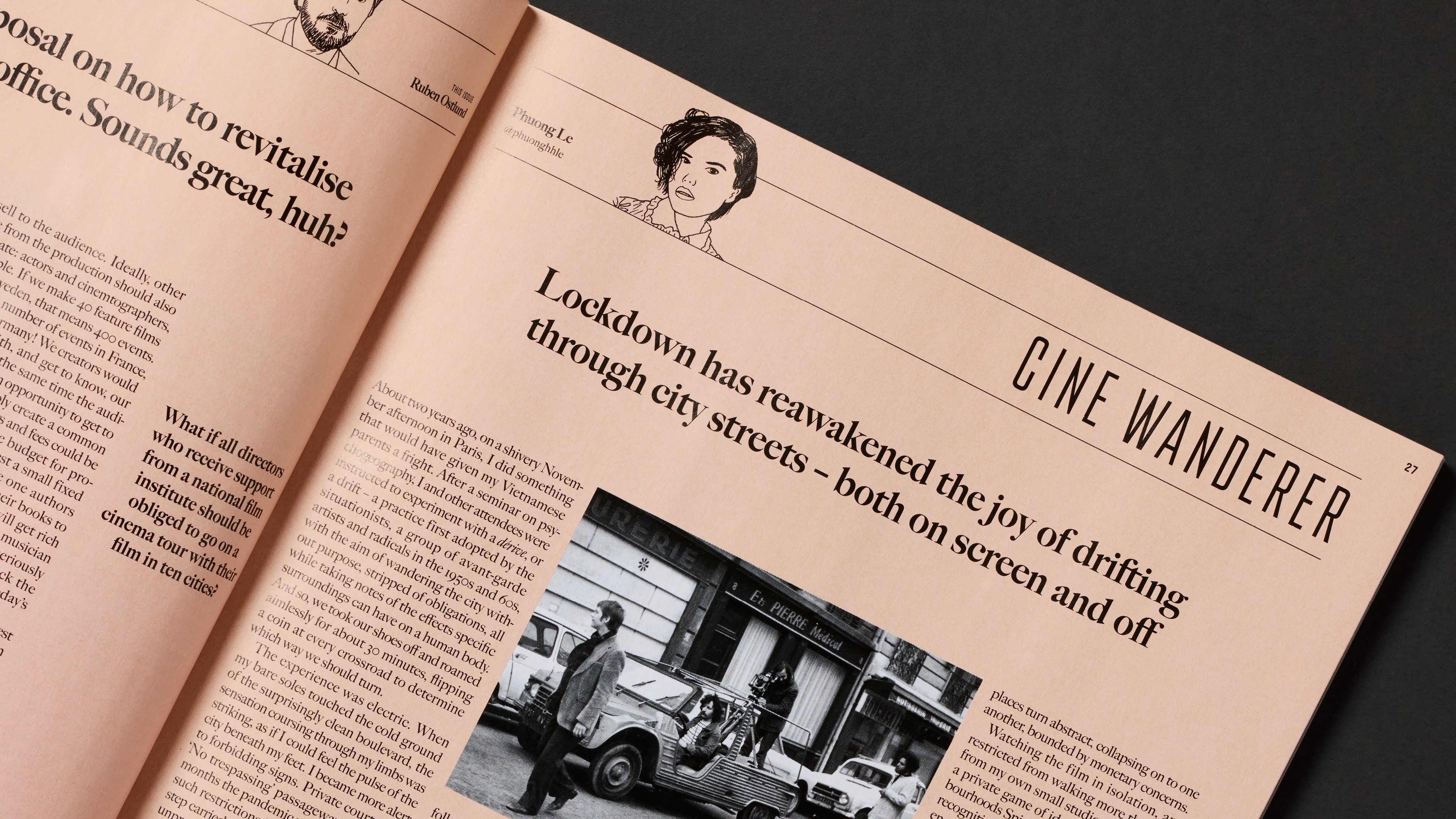 Graphic depicting a hexagonal cropped photo of an interior room design with grid lines along its borders.