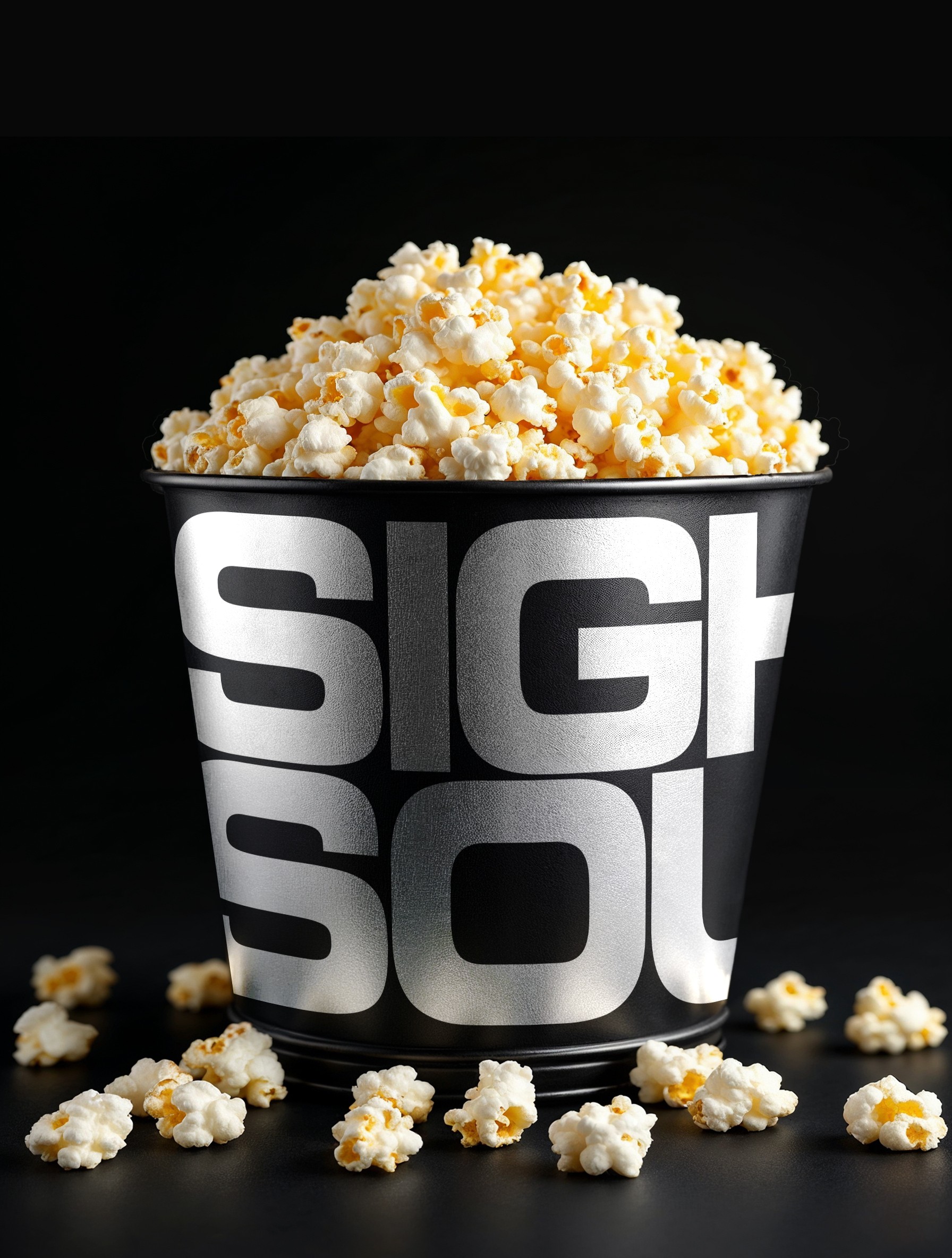 Graphic of a typography specimen showing the alphabet and numerals on top of a dark gray background.