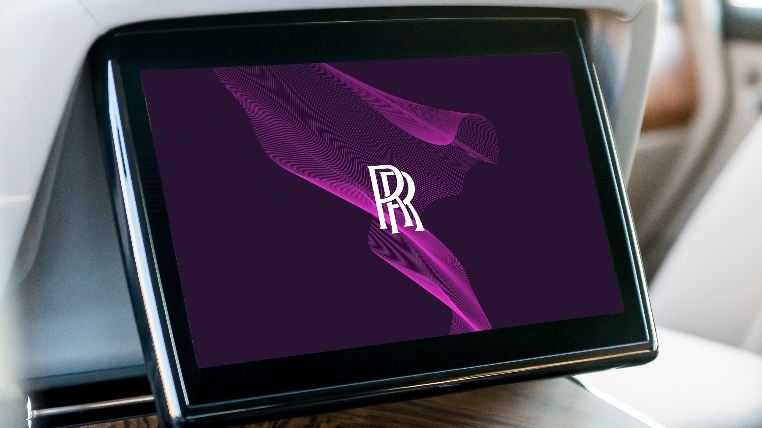 Graphic depicting a hexagonal cropped photo of an interior room design with grid lines along its borders.